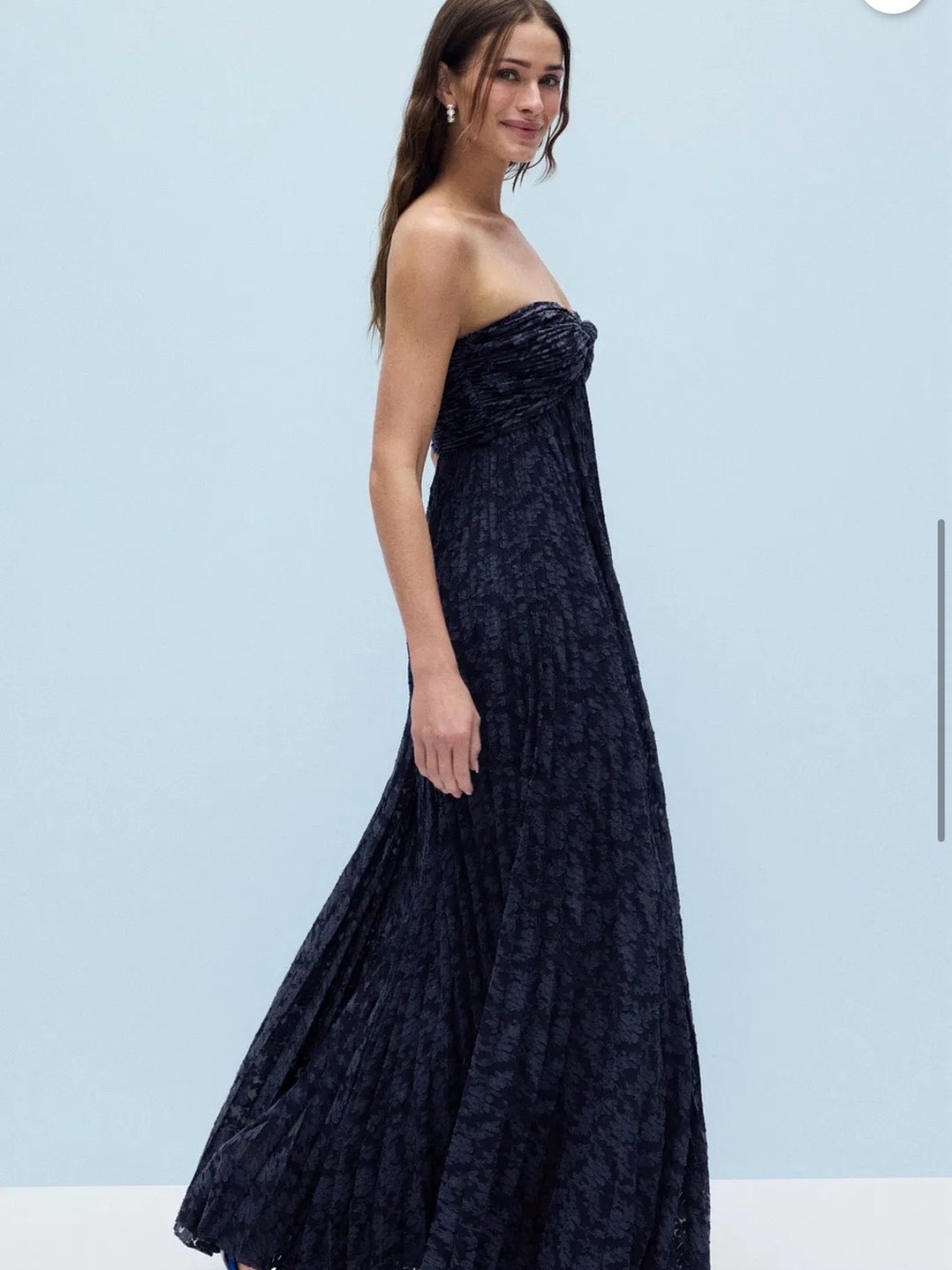 ALEXIS Strapless Navy Blue Maxi Dress - Picture 3 of 3